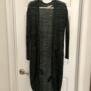 Ruff Hewn Long Crocheted Cardigan